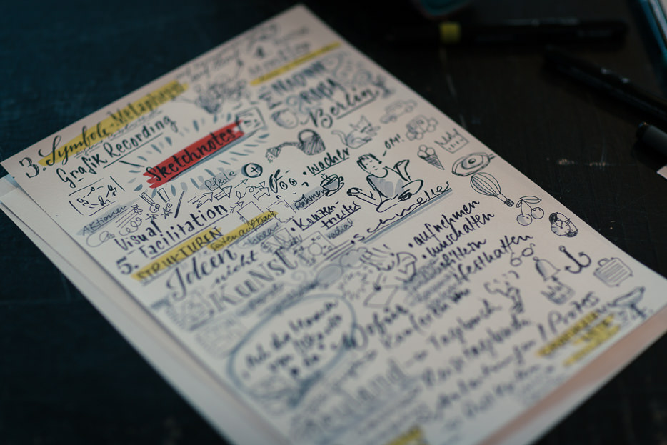 Sketchnote workshop with Nadine Roßa at TYPO Berli, 2016 © Norman Posselt / Monotype
